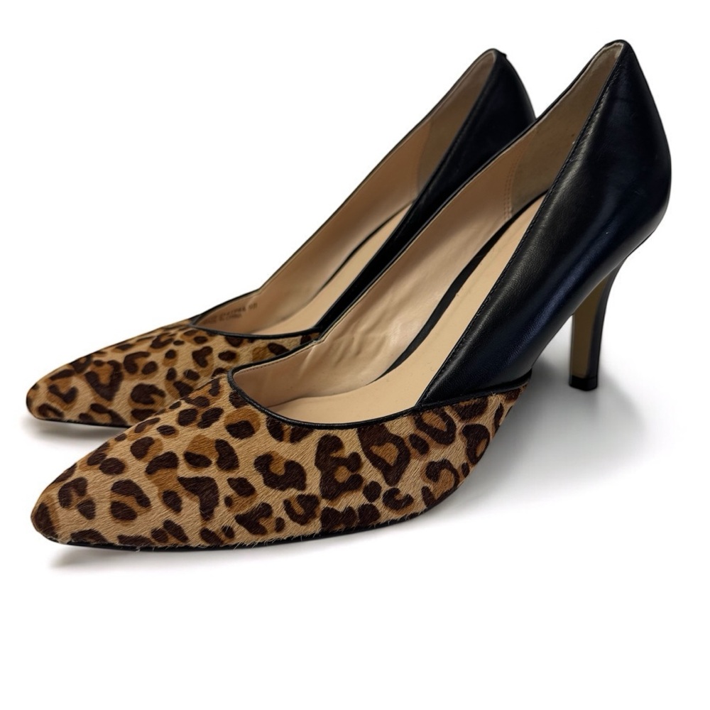 Woman’s Cole Haan Kyle Leopard Print Pointed Toe Stiletto Pumps Size 9